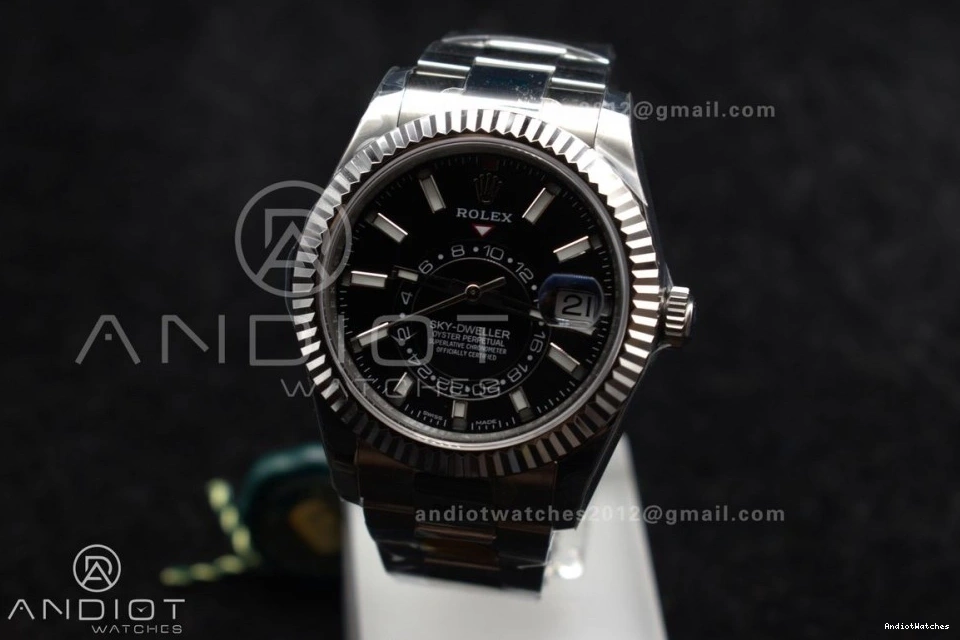 ZF SS Black on Sky-Dweller 326934 Edition Dial WellDesigned 904L A 1087 SS Best 1:1 Bracelet 0216